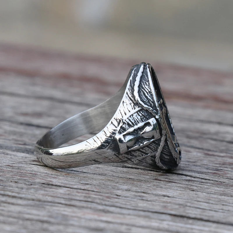Vintage Nautischen Leuchtturm Viking Ring Männer 316L Edelstahl Nautischen Amulett Signet Ring Nordic Frieden Amulett Schmuck Geschenk
