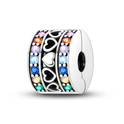 Versilberte bunte Charms-Perlen passen zu Original-Armreif, Einhorn, feuriger Drache, Anhänger, baumelndes Armband, DIY-Frauen-Schmuck, Geschenk