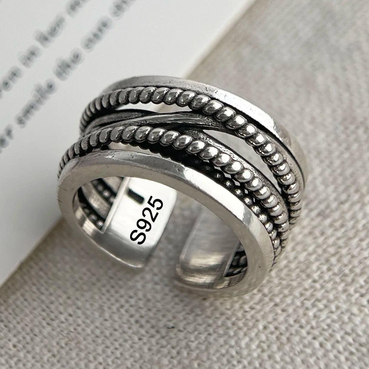 Ringe aus 925er-Sterlingsilber für Damen, Paare, minimalistisch, handgefertigt, schlicht, Retro-Blumen-Herz-Ring, edler Schmuck, Geschenk, verhindert Allergien
