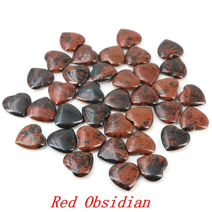 Viele Großhandel Edelstein Herzform LIEBE 20 MM Natürliche Kristall Amethyst Achat Perle Heilung Reiki Naturstein Geschenk Liefert