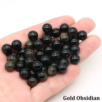 Naturstein, vulkanische Lave, runde Perlen, 4, 6, 8, 10 mm, lose Edelsteinperlen für Schmuckherstellung, DIY-Charms, Armband, Halskette, Ohrringe