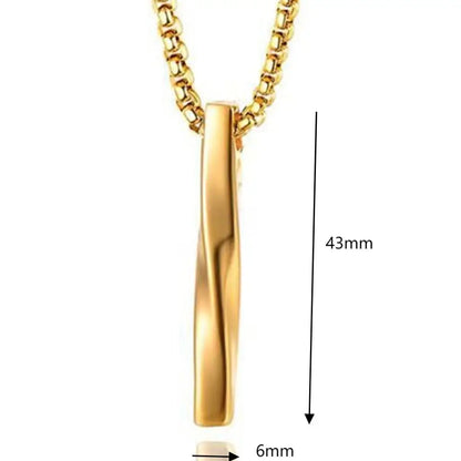 Edelstahl Twist Squre Säulenförmige Feuerbestattung Urne Anhänger Schmuck Asche Memorial Andenken Zubehör 3 Farben 43*6mm