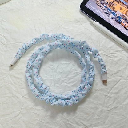 Universal Kabel Wickler für IPhone Android Typ-C Silikon Anti-Biss Biege Schutz Cartoon Stream Mesh Ladekabel Abdeckung