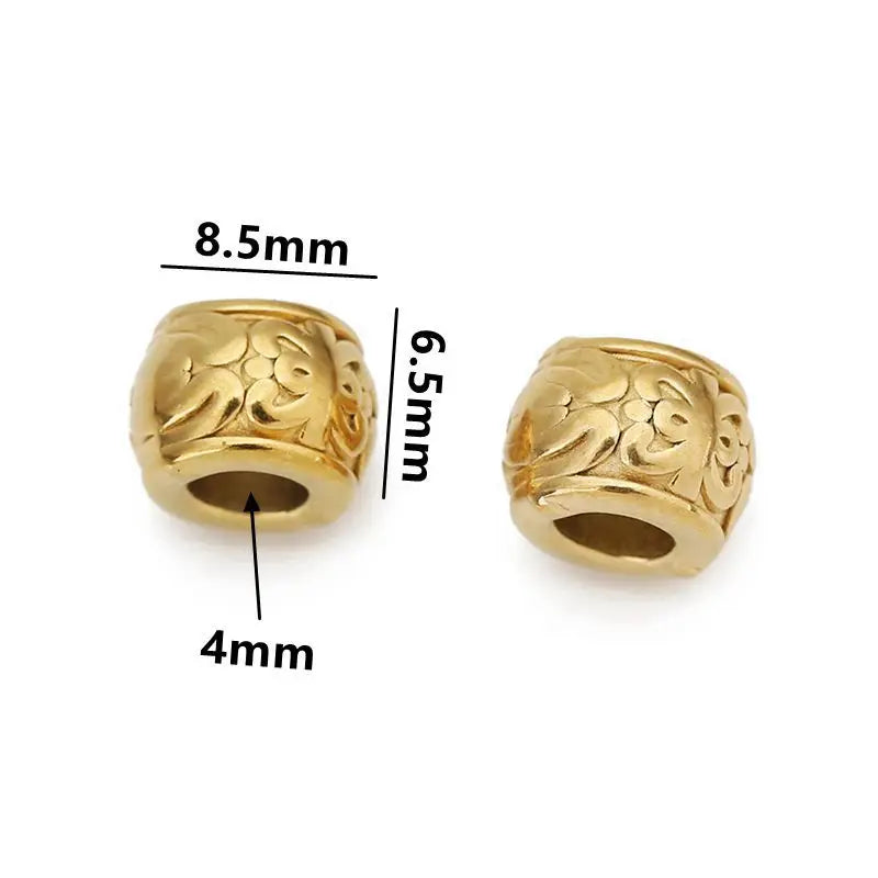 5 teile/los Edelstahl Gold Farbe Lose Rohr Große Loch Spacer Perlen für DIY Armbänder Halskette Schmuck Machen Liefert Finden