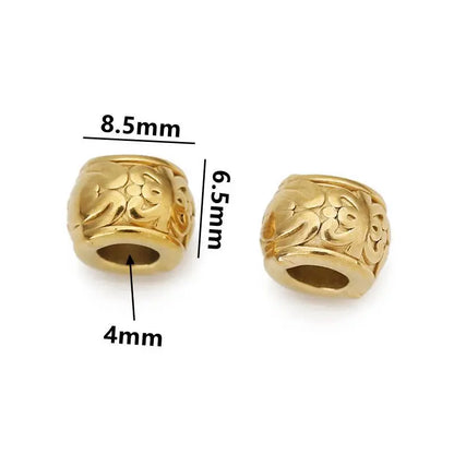 5 teile/los Edelstahl Gold Farbe Lose Rohr Große Loch Spacer Perlen für DIY Armbänder Halskette Schmuck Machen Liefert Finden