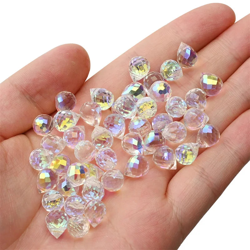 Österreich AB Farbe Kristall Erdbeere Perlen 10*8mm Glänzende Facettierte Glas Perlen für Schmuck Machen DIY Hochzeit Kleid zubehör