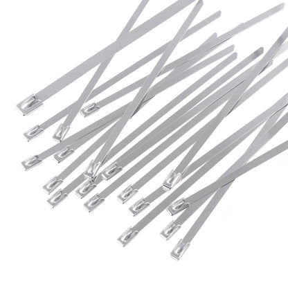 4,6 stücke 300x350mm 8mm x mm 12mm * mm verriegelnde selbstsicher nde Kabelbinder aus Edelstahl mit Reiß verschluss ss201 ss304 ss316