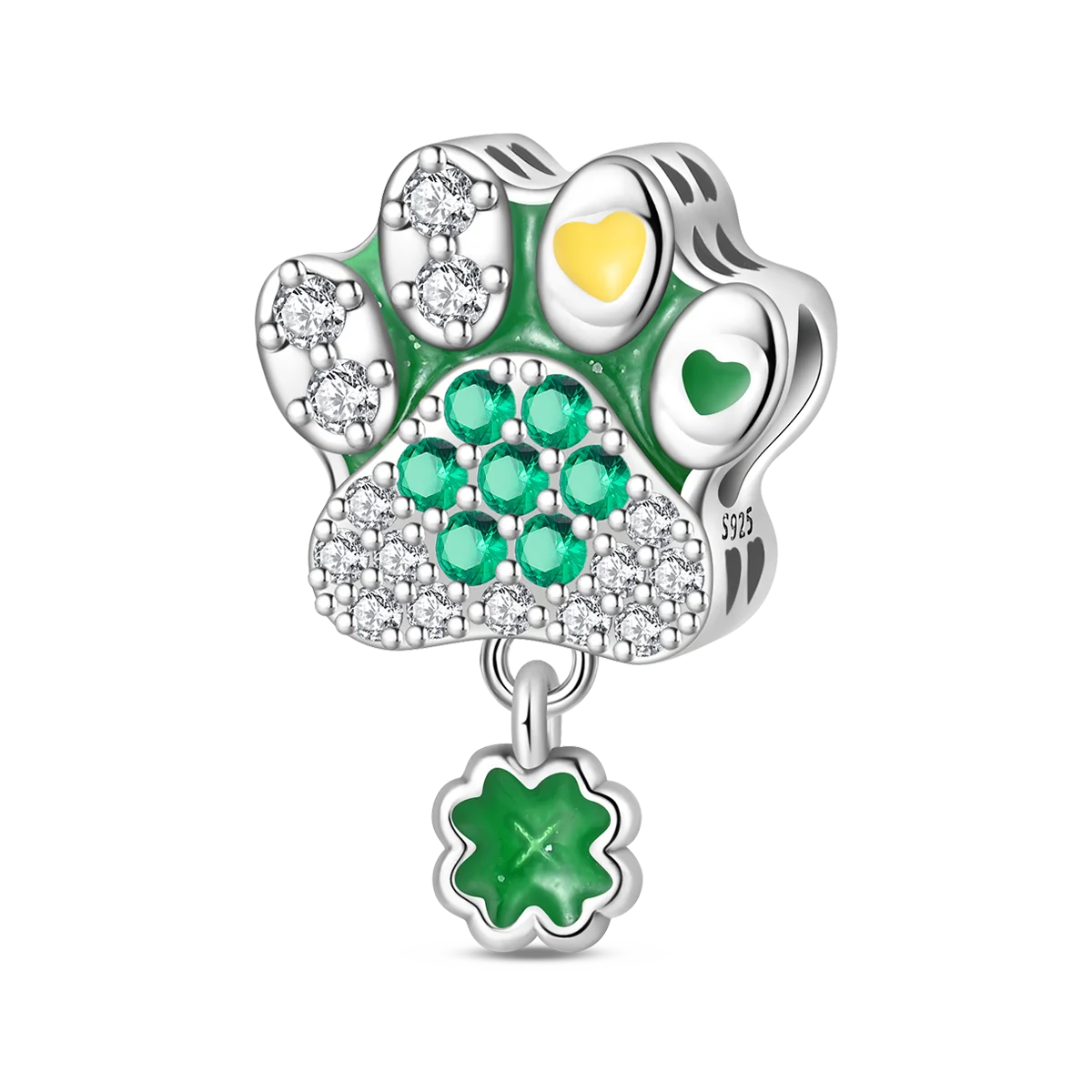 Anhänger aus 925er-Sterlingsilber, grüne Serie, Blumenbaum, Apfel-Anhänger, DIY, feine Perlen, passend für Original-Charms-Armbänder, Damenschmuck, Diy
