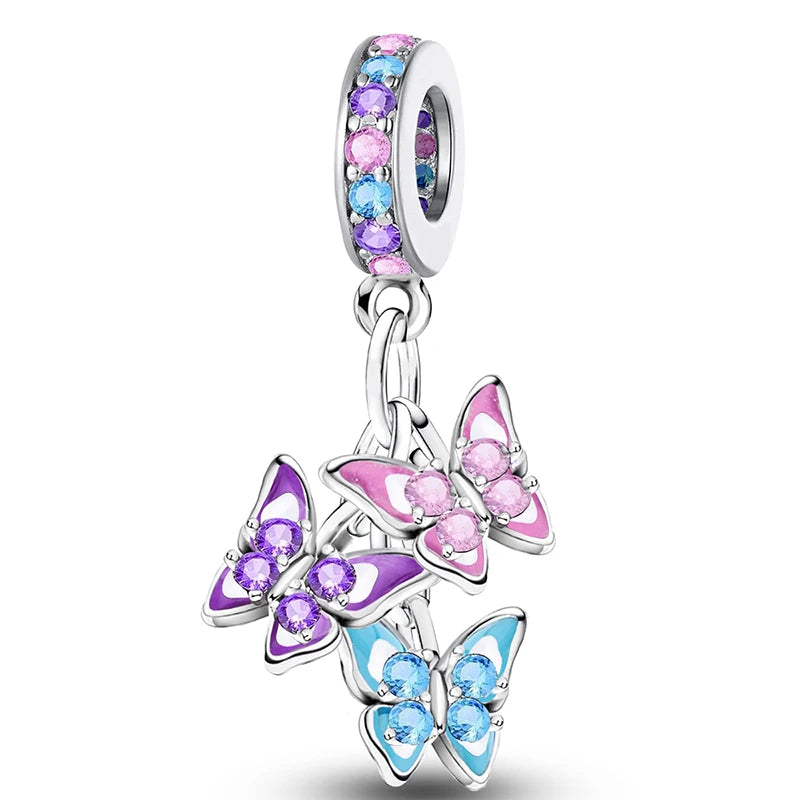 925 Sterling Silber Mode-Sonnenblumen-Charms, Pflanzenanhänger, DIY-Armband- und Halskettenherstellung, hochwertiges Schmuckgeschenk