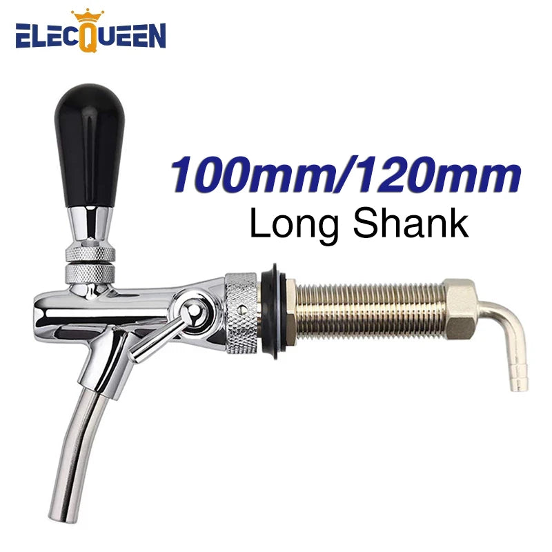 Hause Brauen Bier Wasserhahn, 100mm/120mm Lange Schaft Einstellbare Fassbier Wasserhahn Wasserhahn Kegerator Wasserhahn Spender bar Wein Werkzeuge, Großhandel