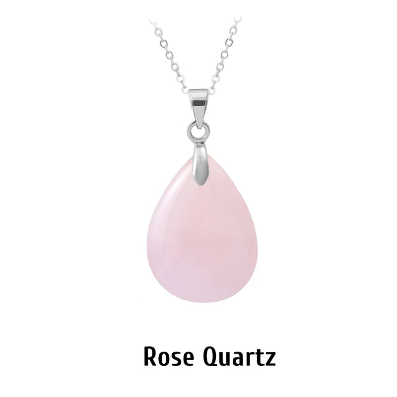Naturstein Kristall Anhänger Teardrop Mode Halskette für DIY Halskette Ohrringe machen Schmuck Weihnachten Freundschaft Geschenk