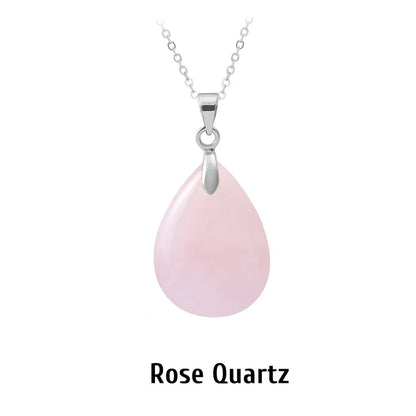 Naturstein Kristall Anhänger Teardrop Mode Halskette für DIY Halskette Ohrringe machen Schmuck Weihnachten Freundschaft Geschenk