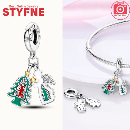 Neue Silber 925 Engel Skulptur Charms Herz Perlen Fit Original Armband für Frauen Schmuck Party Perlen DIY Edlen Schmuck Geschenke