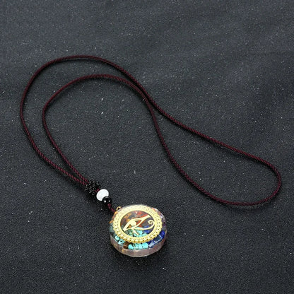 Retro Bunte Chips Natürliche Türkis Amethyst Stein Chakra Orgon Energie Pendel Amulett Reiki Heilung Anhänger Halskette