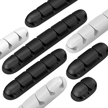 USB-Kabel-Clip-Organizer, runde Kabelclips, Schreibtisch-Ordnungssystem, selbstklebender Kabelhalter für Zuhause und Bürobedarf