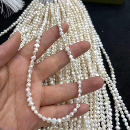 4-5mm Unregelmäßig Geformte Natürliche Süßwasserperlen Halbfertige Perlen für Schmuckherstellung DIY Damen Halskette Armband Zubehör