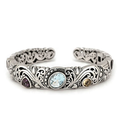 2024 neuen Stil Vintage Thai Silber glänzenden Kristall weiblichen Armreif Promotion Schmuck für Frauen Muttertag Geschenke nie verblassen