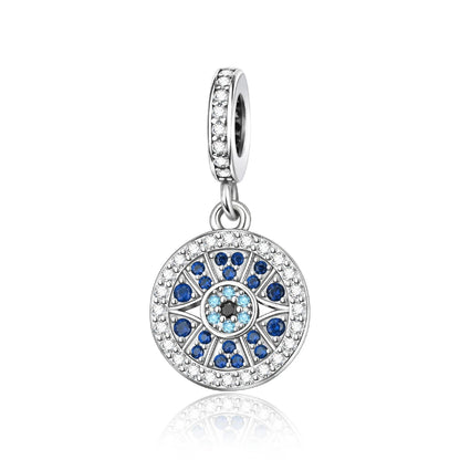 Blue Series Charm-Anhänger aus 925er-Sterlingsilber, Saphir, Baum des Lebens, Flasche, Elefant, Planet, Ozean, Herz, passend für DIY-Armbänder, Halsketten, Geschenke