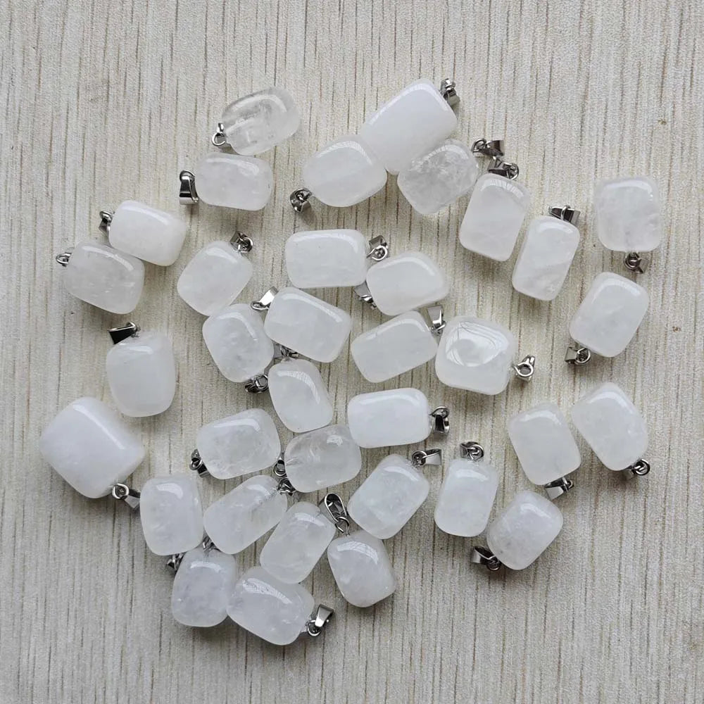 Großhandel 50 teile/los 2025 heißer verkauf trendy Verschiedene Naturstein Gemischt Unregelmäßige form anhänger charms schmuck
