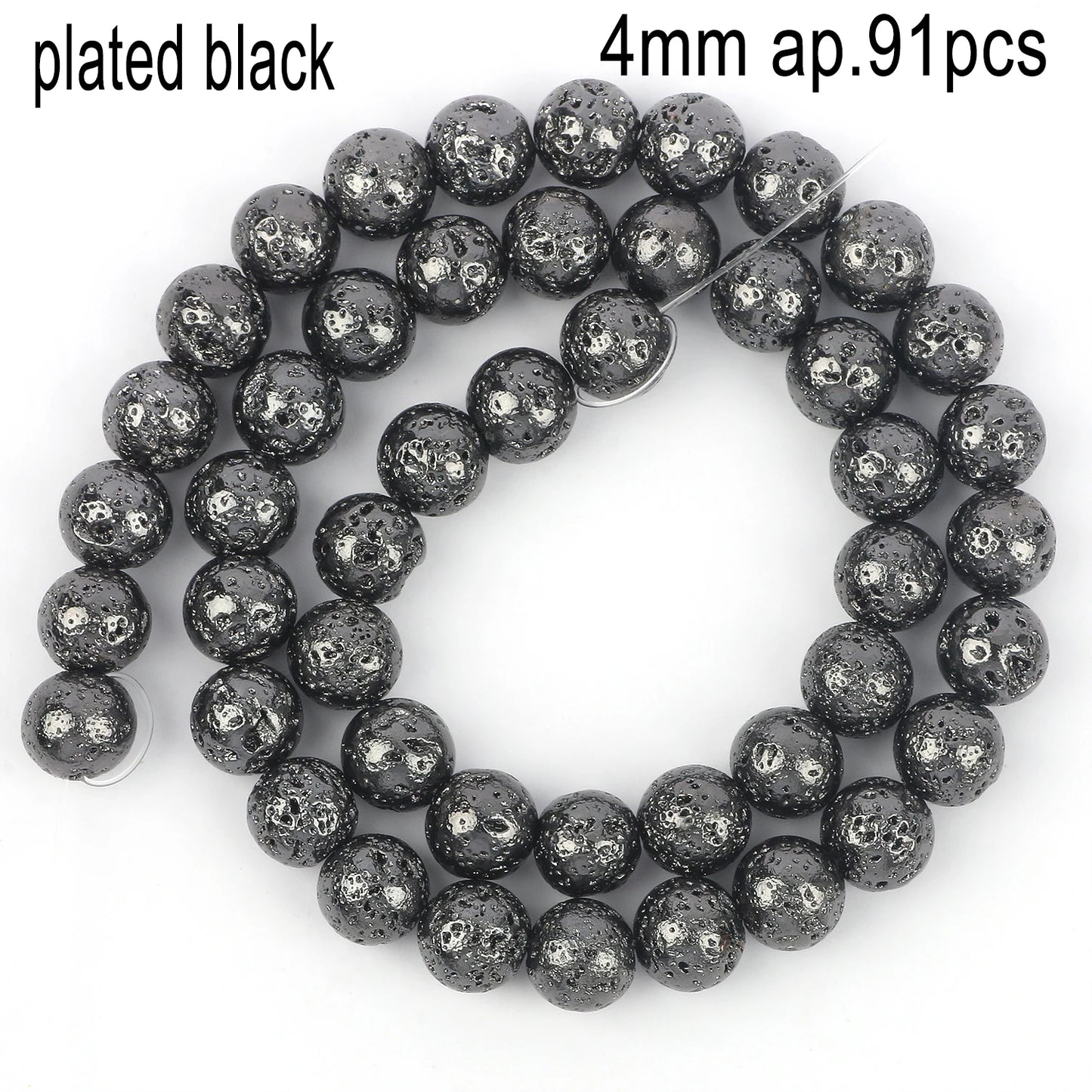 Schwarze vulkanische Lavagesteinperlen, Mineralperlen, Charms, Rohrwürfel, runde geometrische Formperlen für Schmuckherstellung, DIY-Armband