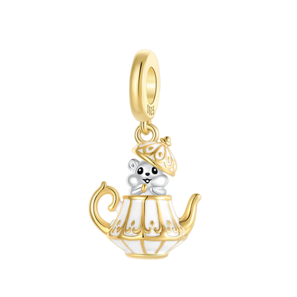 Gold-Serie, DIY-Charms, Original-Charms aus 925er-Sterlingsilber mit eingelegtem Zirkonium, Sonnen- und Leoparden-Anhänger, passend für Armbänder, Schmuck, Geschenkmarkierung