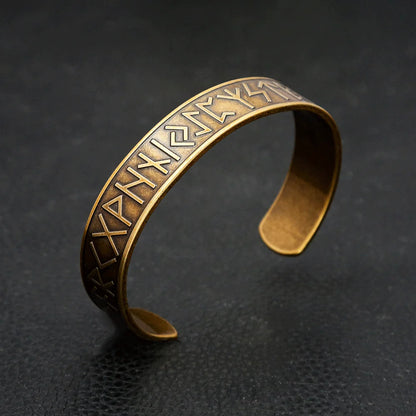 Mode Vintage 316L Edelstahl Viking Rune Armband Männer und Frauen Dominierenden Öffnung Armbänder Biker Amulett Schmuck Geschenke