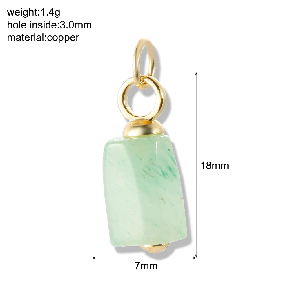 Bohemian Naturstein Perle Charms Für Schmuck Machen Liefert Blau Grün Stein Zirkon Dijes Diy Ohrringe Armband Halskette