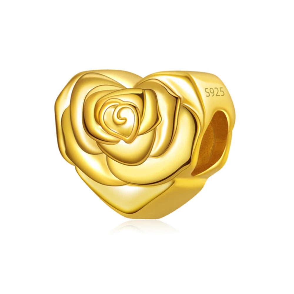 Heißer Verkauf 925er Sterlingsilber Löwenperlen & Chamäleon Baumeln Charm Fit Schlangenarmband Boutique Halskette Goldener Anhänger Geschenk