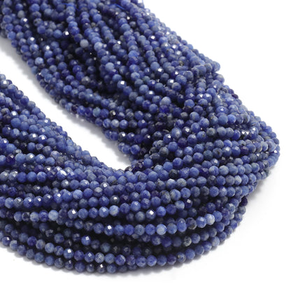 2 3 4 mm facettierte kleine Perlen, natürlicher Aquamarin, Lapislazuli, Turmalin, Amethyst-Steinperlen für Schmuckherstellung, Diy-Zubehör