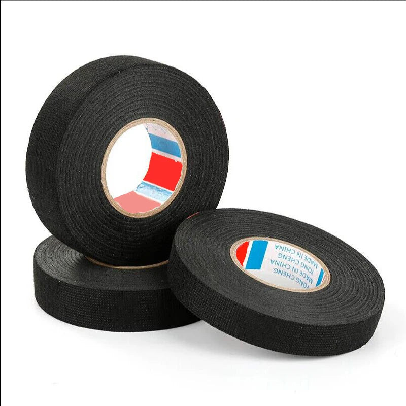 15-Meter-Kabelklebeband, schwarz, elektrisch, hitzebeständig, Kabelbaumbündel, Isolierung, Auto, Autoverdrahtung, Stoff, Stoffwickel ﻿