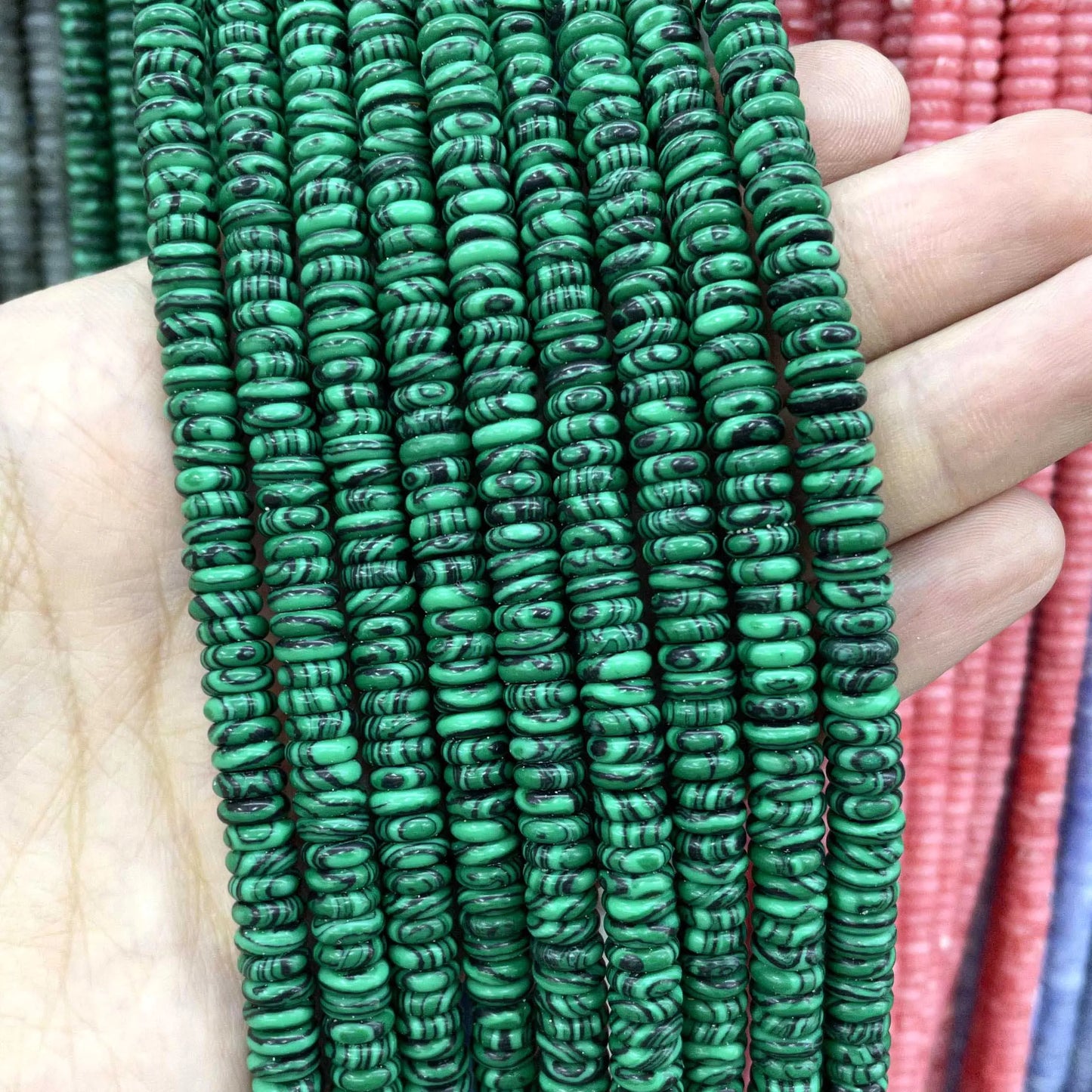 Naturstein Rondelle 2X6mm Türkise Quarz Jaspis Achate Flache Runde Spacer Perlen für Schmuckherstellung DIY Armband Zubehör