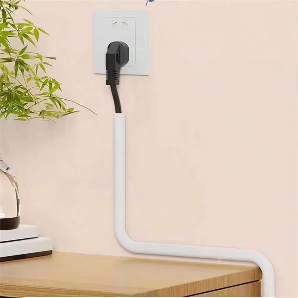 1 Stück 1m/3m/5m Langer PVC-Kabelkanal, Unsichtbare Dekorative Kabelabdeckung, Anti-Tritt-Schutz, Selbstklebende Weiche Kabelführung ﻿
