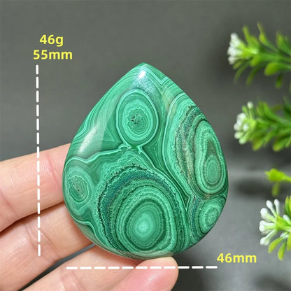 Natürlicher, hochwertiger Malachit in Tropfenform, zum Polieren, DIY, Quarz, Energietherapie, Meditation, Reiki, Hexerei, Heimdekoration, Geschenk
