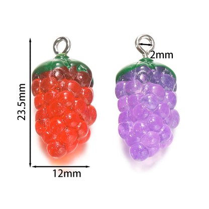 10pcs 12x23mm Trauben harz Charms Anhänger für Ohrringe Halskette Schlüssel bund Charms DIY Schmuck herstellung Zubehör