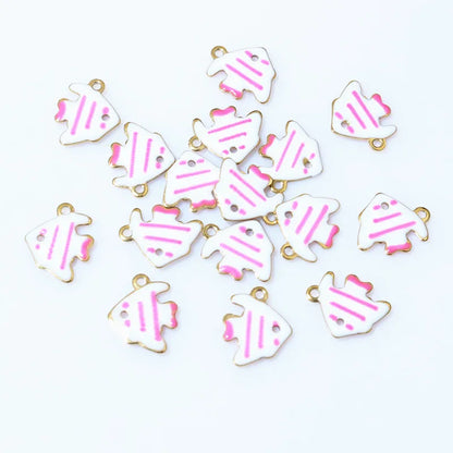 20 Stück 11x9mm Edelstahl Fisch Emaille Charms Anhänger Edelstahl DIY Schmuck Herstellung Zubehör Ergebnisse
