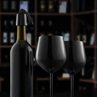 500 ml Weinglas-Becher aus Edelstahl, 304 Roségold, Silber, Goldfarbe, langlebiger Metallbecher für Rotwein, Champagner, Bar, Party