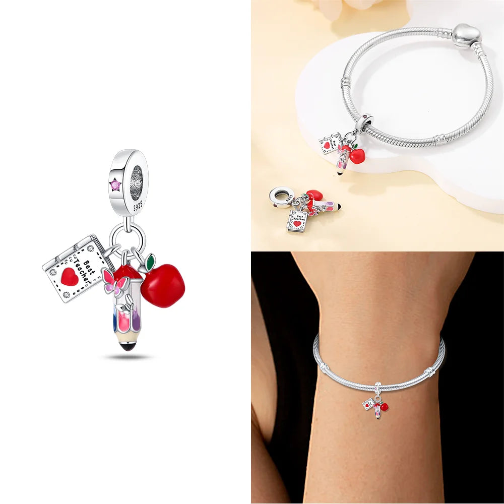 Silber 925 Gold Pyramide Mumie Doppel Charm Elefant Perlen passen Original Armband DIY edlen Schmuck Zubehör für Frauen Geschenke