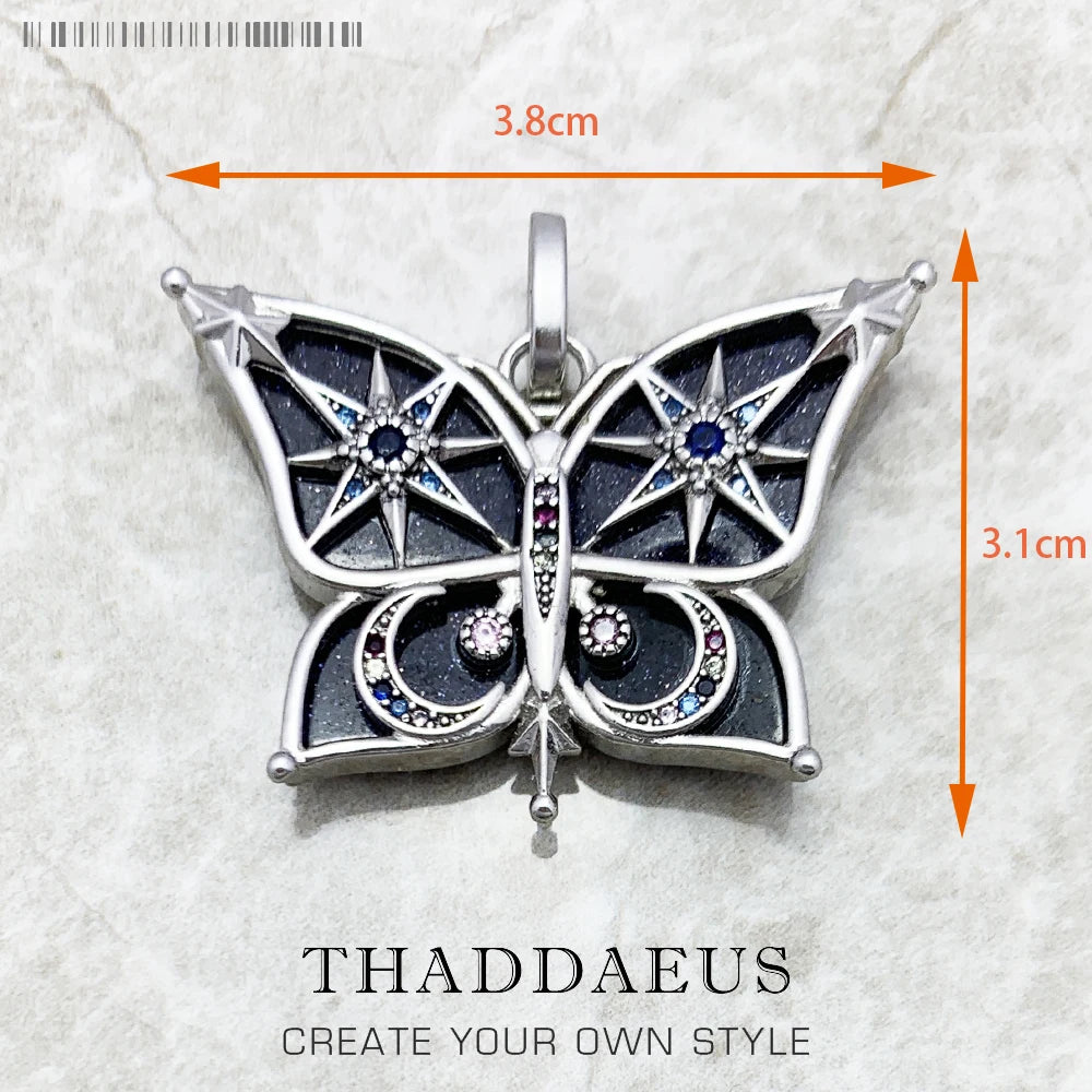 Amulett Magische Glück Symbol Baum Blume Karma Whell Sonne Vogel Schmetterling Anhänger Schmuck 925 Sterling Silber Geschenk Für Frauen Männer