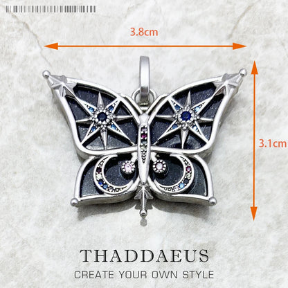 Amulett Magische Glück Symbol Baum Blume Karma Whell Sonne Vogel Schmetterling Anhänger Schmuck 925 Sterling Silber Geschenk Für Frauen Männer