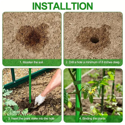 „Sturdy Growth“ 20er-Pack Mehrzweck-Pflanzenstützpfähle – langlebiges Gemüse- und Weinrebenspalier für Tomaten, Gurken, Trauben