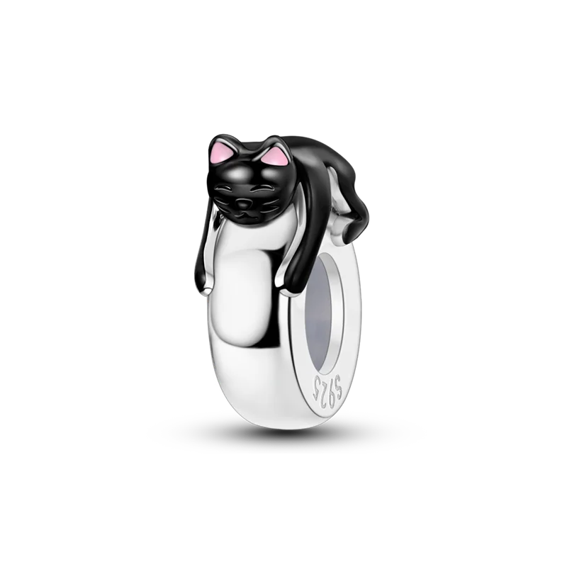 Clip-Perle mit Tiermotiv, 925er-Sterlingsilber, Löwe, Tiger, Elefant, Hund, Positionierungsperle, passend für Original-Armbänder, DIY-Schmuck