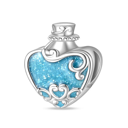 Blue Series Charm-Anhänger aus 925er-Sterlingsilber, Dackel-Feder, Meer, Kokosnussbaum, Stern, Hexe, passend für DIY-Armbänder, Halsketten, Partygeschenke
