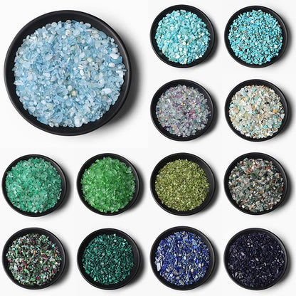 3-5MM Naturstein Kies Quarz Achat Jaspis Chips Mineralien Reiki Heilung Trommelstein Probe Stein Hause Aquarium Dekoration