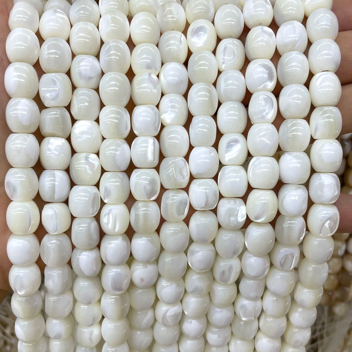 4 6 8 10 MM Natürliche Weiße Perlmutt Mopp Shell Lose Spacer Perlen Für Schmuck Machen DIY Armband halskette Zubehör