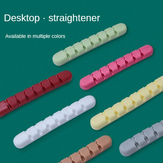 2/1 Stück Desktop-Silikon-Kabel-Organizer, Mehrzweck-Kabelhalter für elastische Kabel zum Bündeln und Befestigen von Kopfhörer-Handy-Ladegeräten