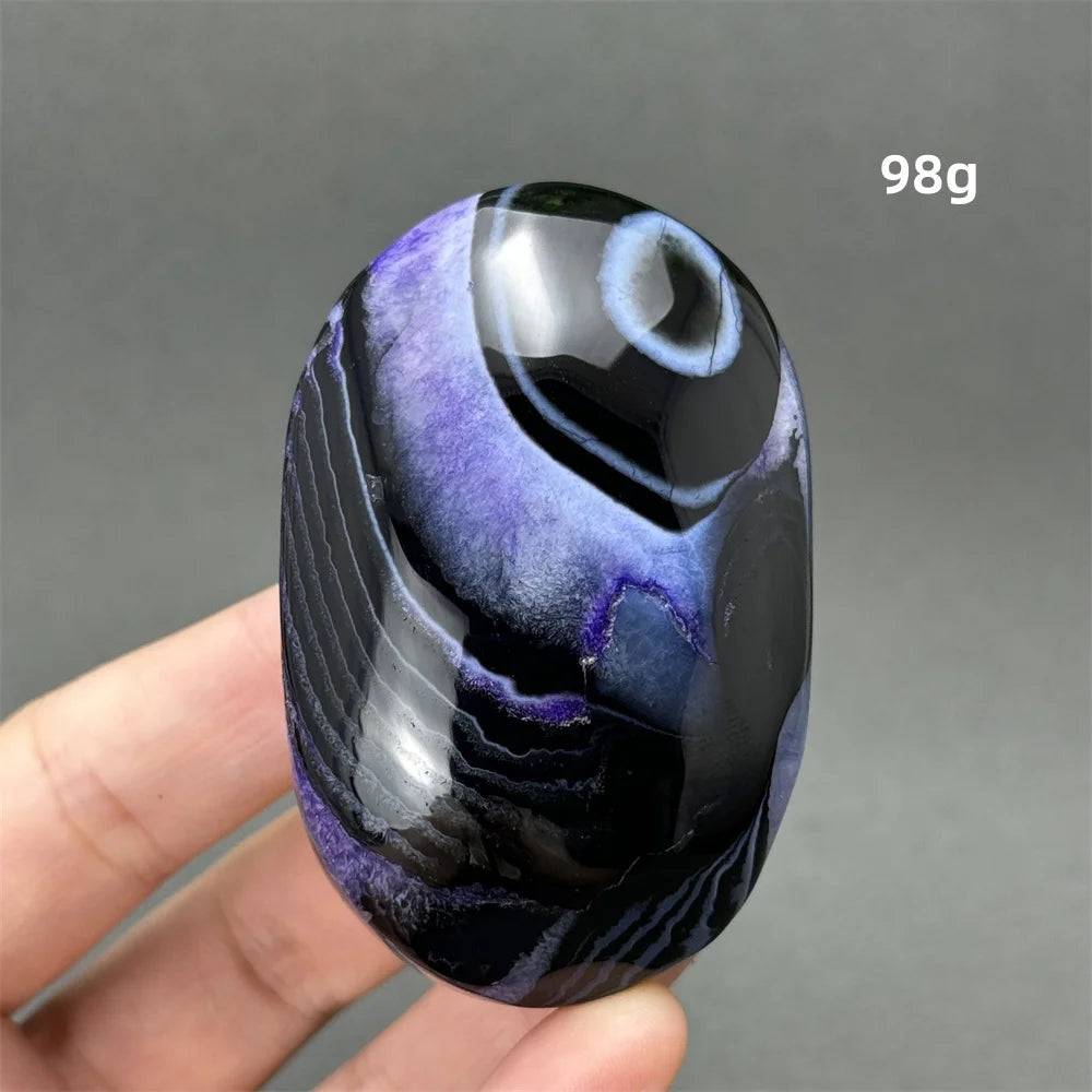 Natürlicher Edelstein Achat Kristall Palm Spielen Mineral Quarz Reiki Heilung Energie Spirituelle Meditation Home Decor Geschenk