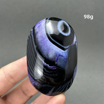 Natürlicher Edelstein Achat Kristall Palm Spielen Mineral Quarz Reiki Heilung Energie Spirituelle Meditation Home Decor Geschenk