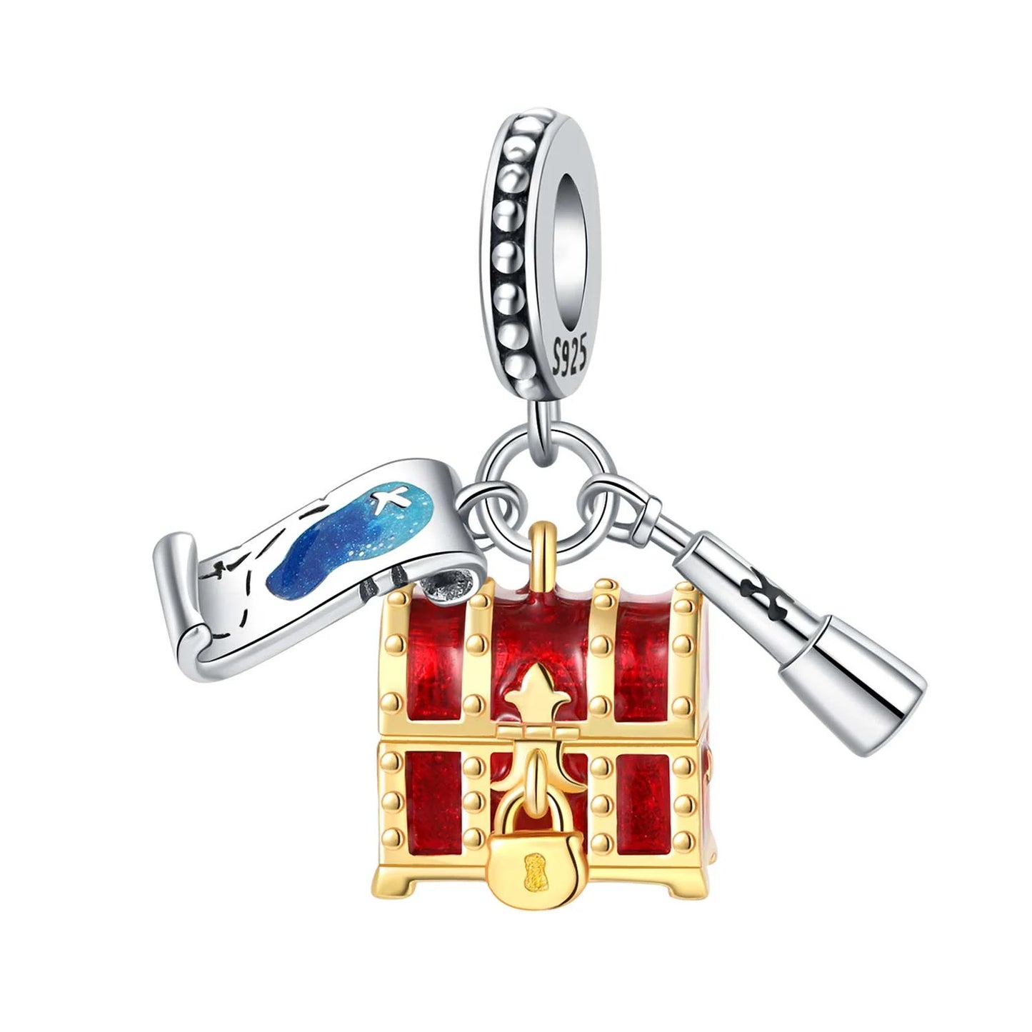 Blauer Charm, 925er Sterlingsilber, Ozeanperlen, Betta-Fisch-Anhänger, Geburtstagsfeier, Geschenk für Frauen, Armband, Halskette, DIY-Perlen, Schmuck