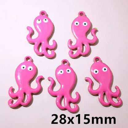 10 Stück Edelstahl Emaille Streifen Fisch Charms Anhänger 40x8/40x14mm DIY Schmuck Herstellung Zubehör für Halsketten Ohrringe