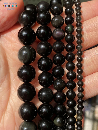 Natürliche Stein Perlen 6 8 10 12mm Schwarz Gold Farbe Linie Achate Runde Perlen Für Schmuck Machen DIY handgemachte Armband Halskette 15''